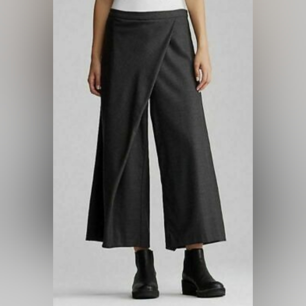 Eileen Fisher Charcoal Sarong Pants, M